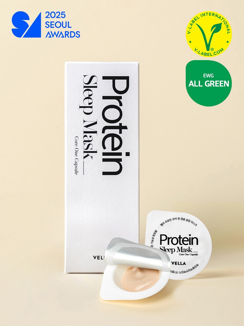 1.0. Detailed Page VELLA Protein Core One Capsule Sleep Mask